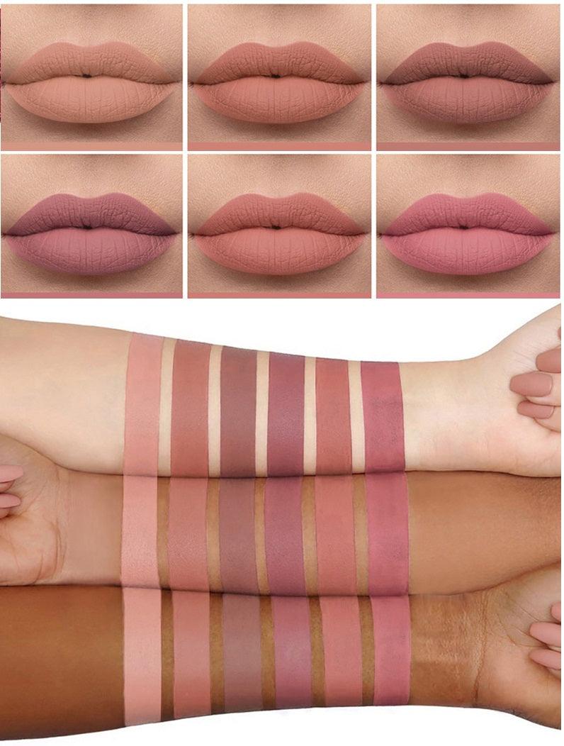 Batom Matte Nude Lips Handaiyan - Kit com 6 unidades