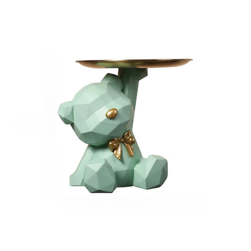 Geometric Bear Sculpture: Accessory Holder