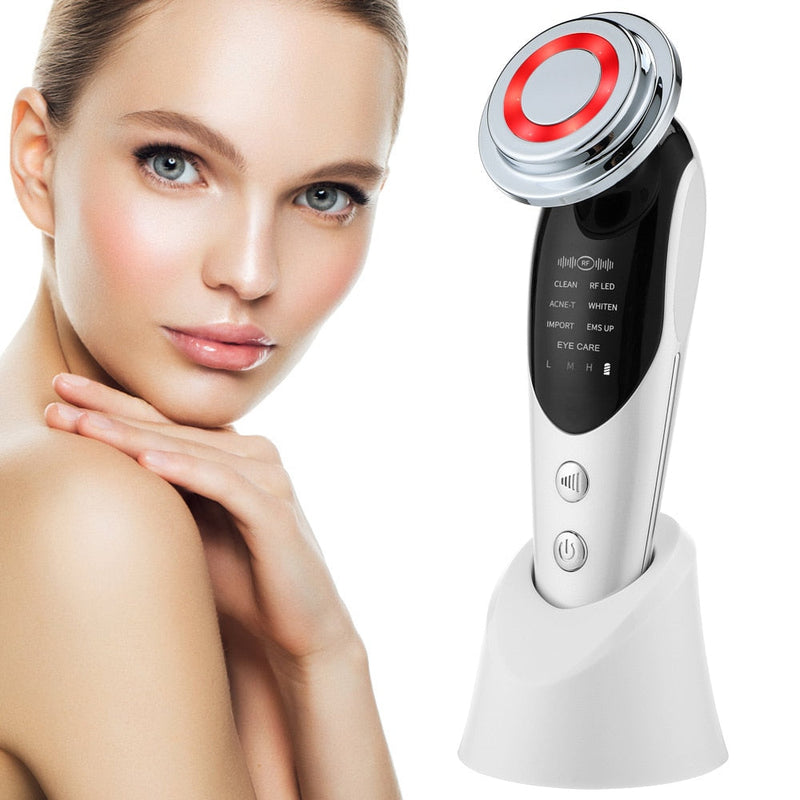 Aparelho Massageador 7 em 1 Anti Idade Rejuvenescedor Facial com LED AmazeFan Original