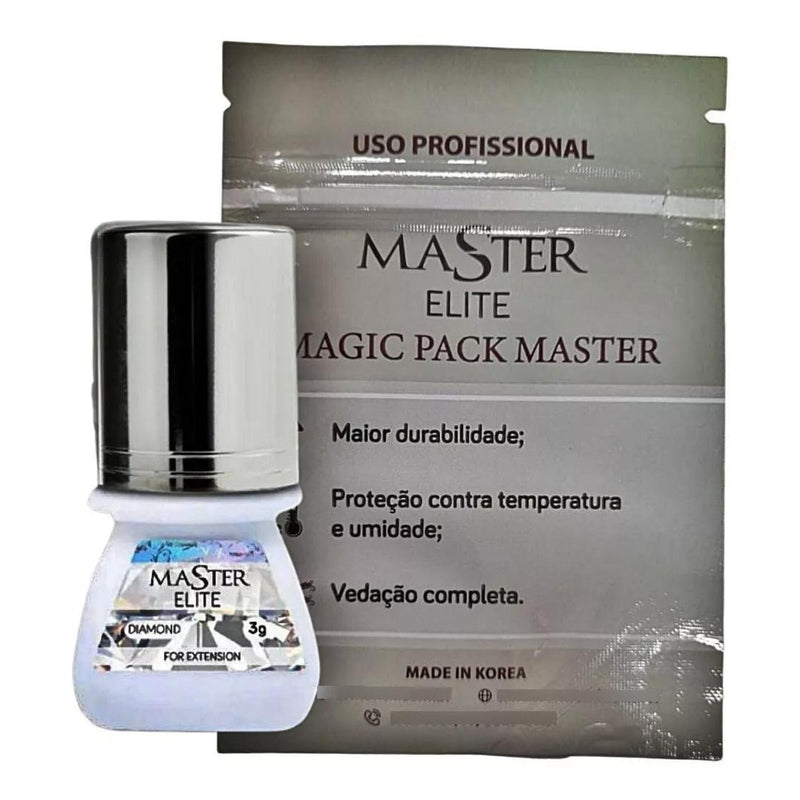 Cola Adesiva Transparente Para Extensão De Cílios Master Elite Diamond 3ml