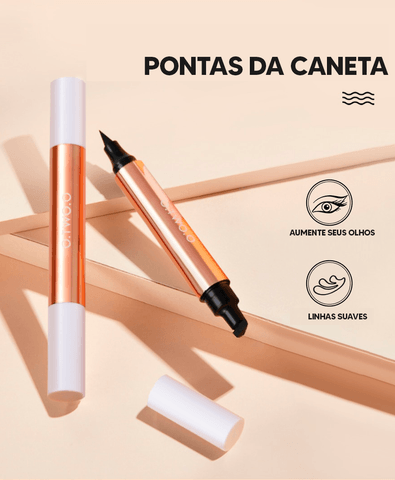 Caneta Delineadora Cat Eyeliner O.TWO.O - Original - à prova d'água com duas pontas