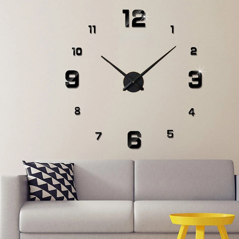 3D Luminous Wall Clock - Frameless DIY Design