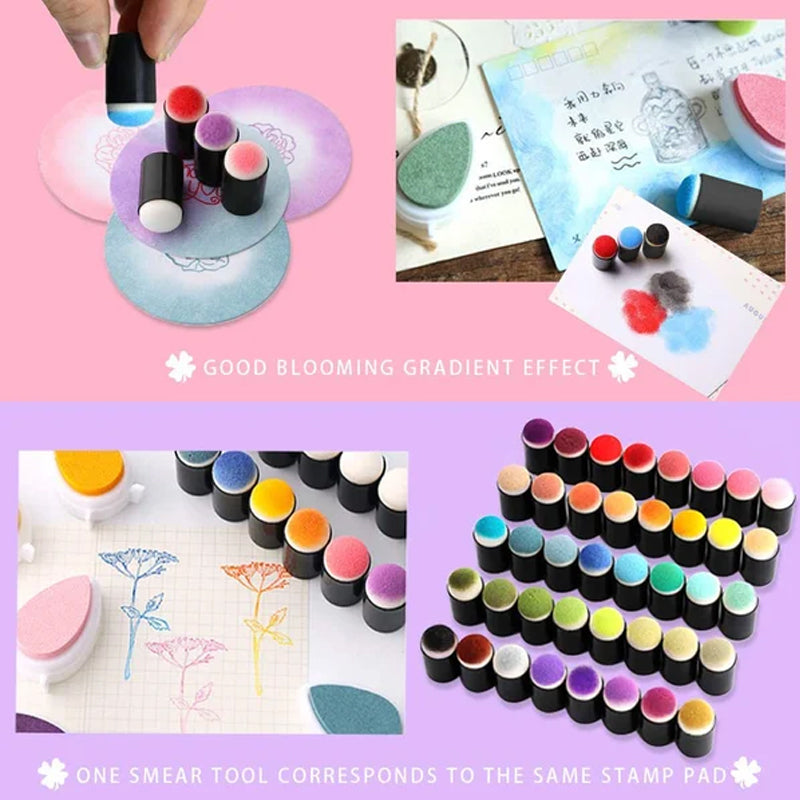 DIY sponge finger painting